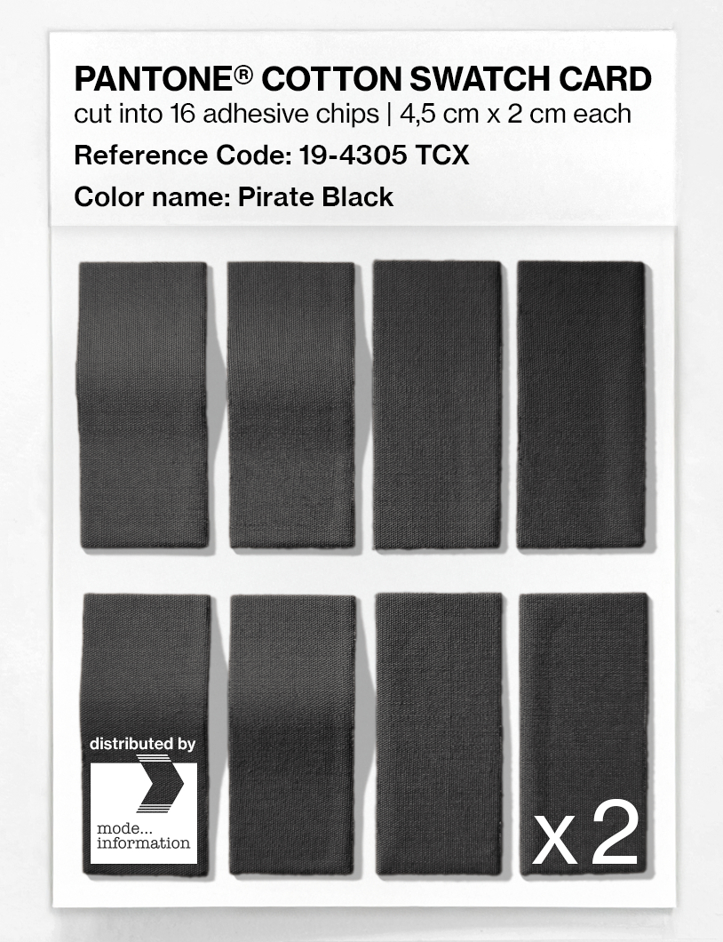 Product image 5 of the product “PANTONE® COTTON SWATCH CARD 19-4305 TCX Pirate Black ”