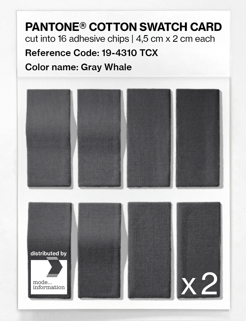 Product image 5 of the product “PANTONE® COTTON SWATCH CARD 19-4310 TCX Gray Whale ”