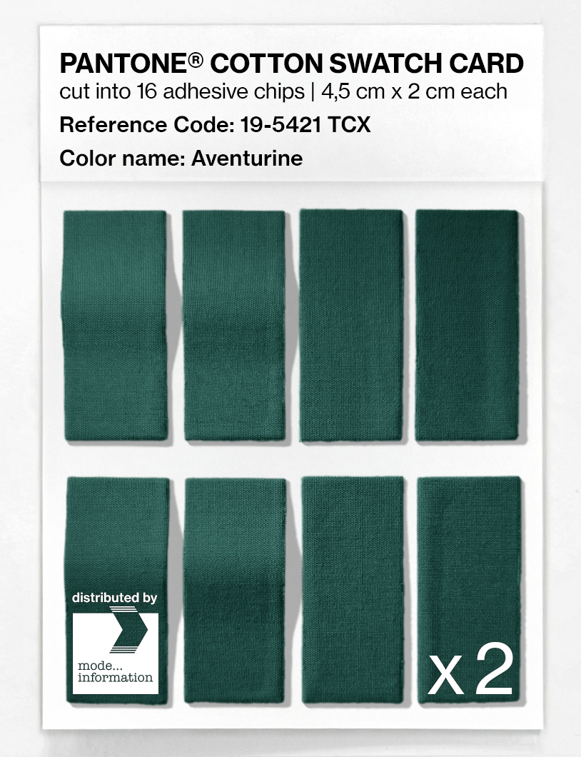 Product image 5 of the product “PANTONE® COTTON SWATCH CARD 19-5421 TCX Aventurine ”