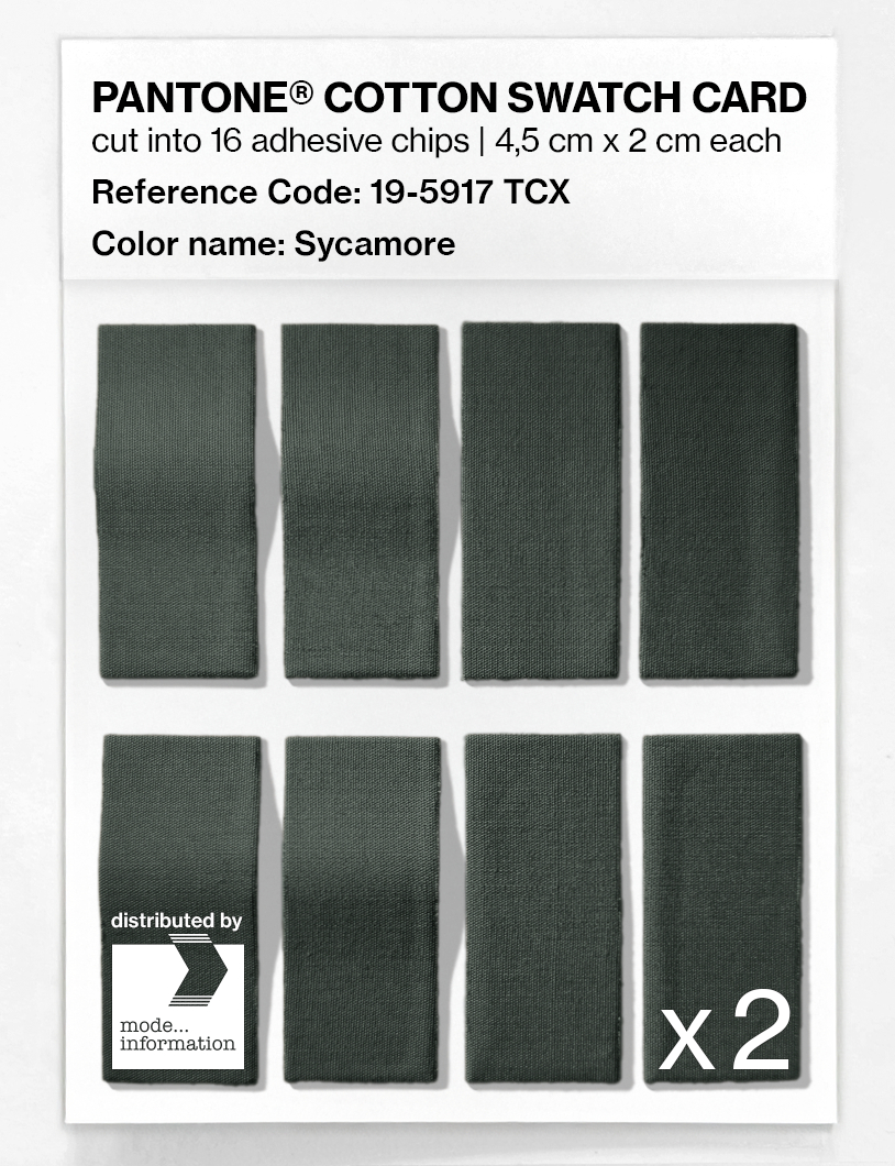 Product image 5 of the product “PANTONE® COTTON SWATCH CARD 19-5917 TCX Sycamore ”