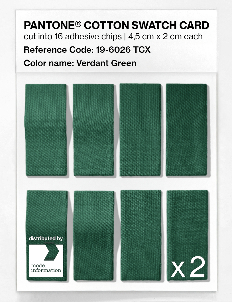 Product image 5 of the product “PANTONE® COTTON SWATCH CARD 19-6026 TCX Verdant Green ”