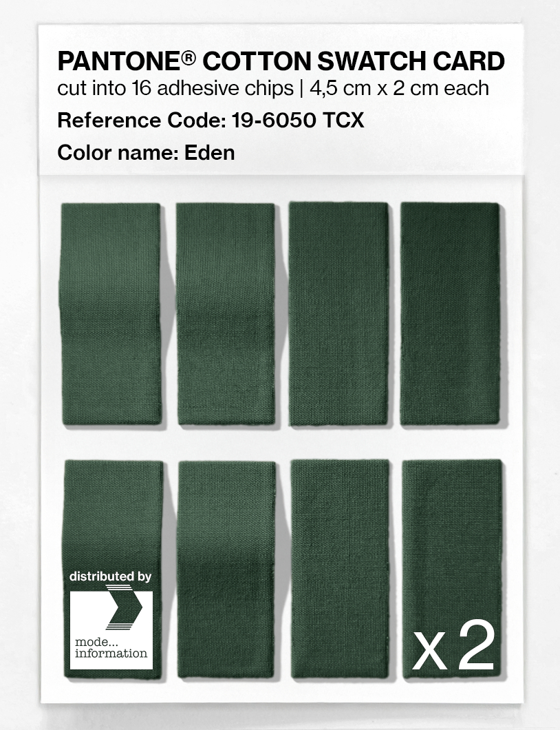 Product image 5 of the product “PANTONE® COTTON SWATCH CARD 19-6050 TCX Eden ”