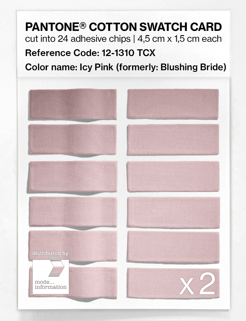 Product image 6 of the product “PANTONE® COTTON SWATCH CARD 12-1310 TCX Icy Pink ”