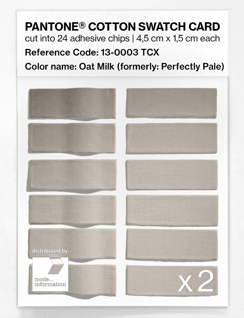 Product image 6 of the product “PANTONE® COTTON SWATCH CARD 13-0003 TCX Oat Milk ”