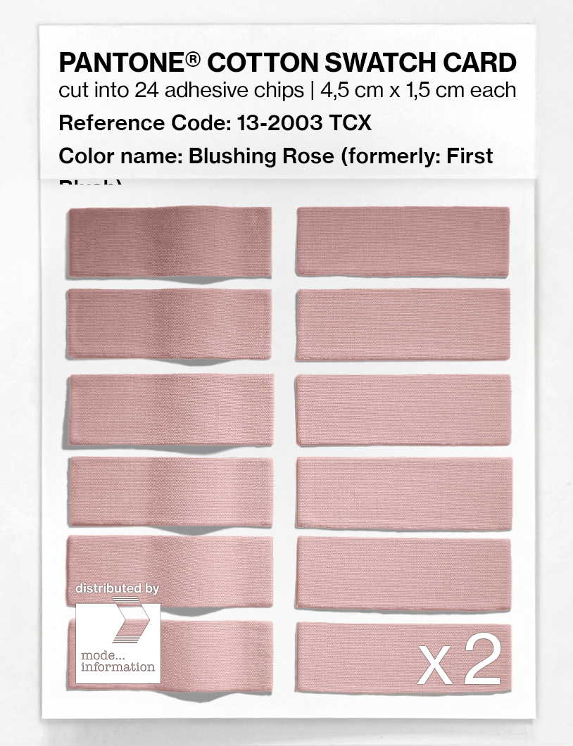 Product image 6 of the product “PANTONE® COTTON SWATCH CARD 13-2003 TCX Blushing Rose ”