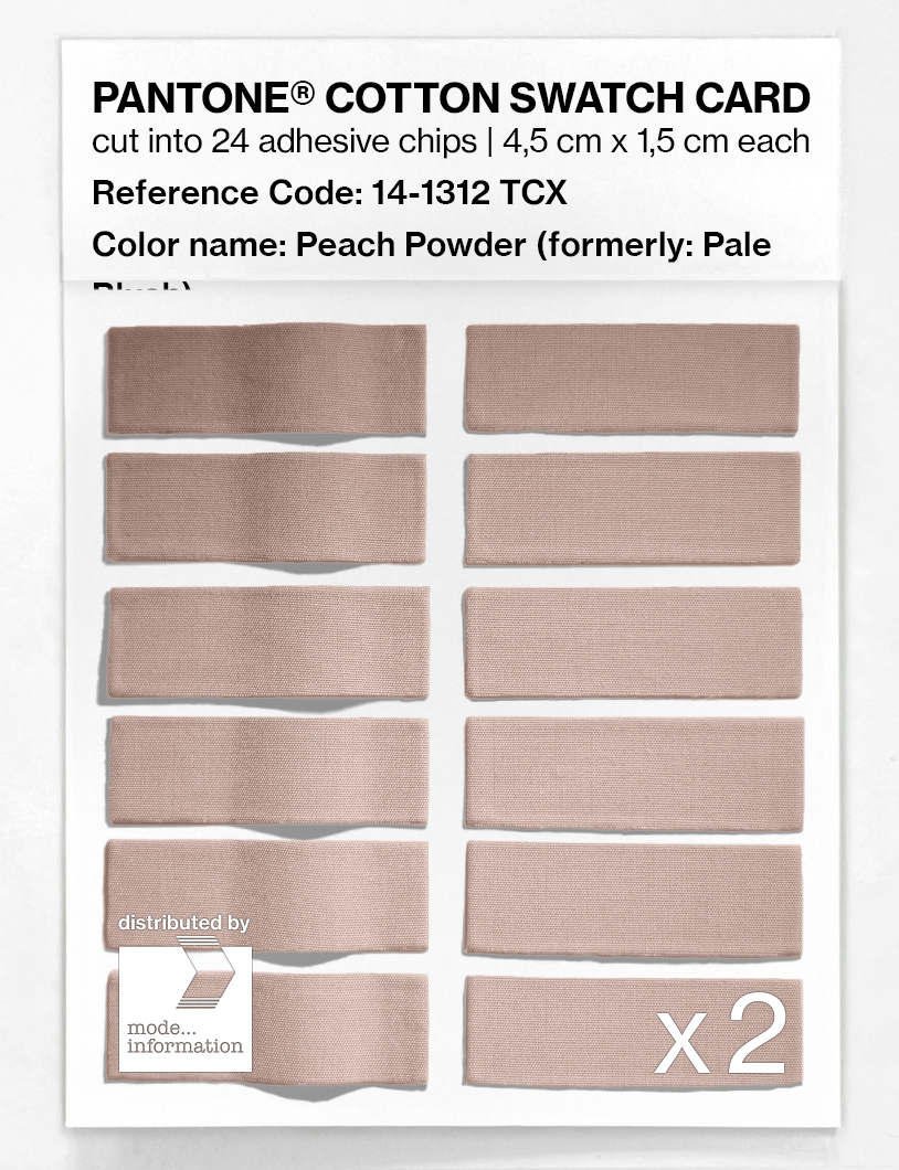 Product image 6 of the product “PANTONE® COTTON SWATCH CARD 14-1312 TCX Peach Powder ”