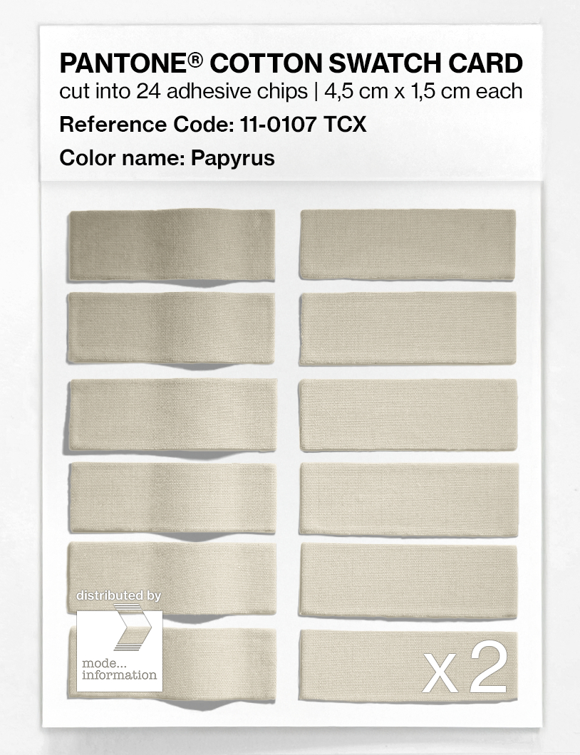 Product image 6 of the product “PANTONE® COTTON SWATCH CARD 11-0107 TCX Papyrus ”