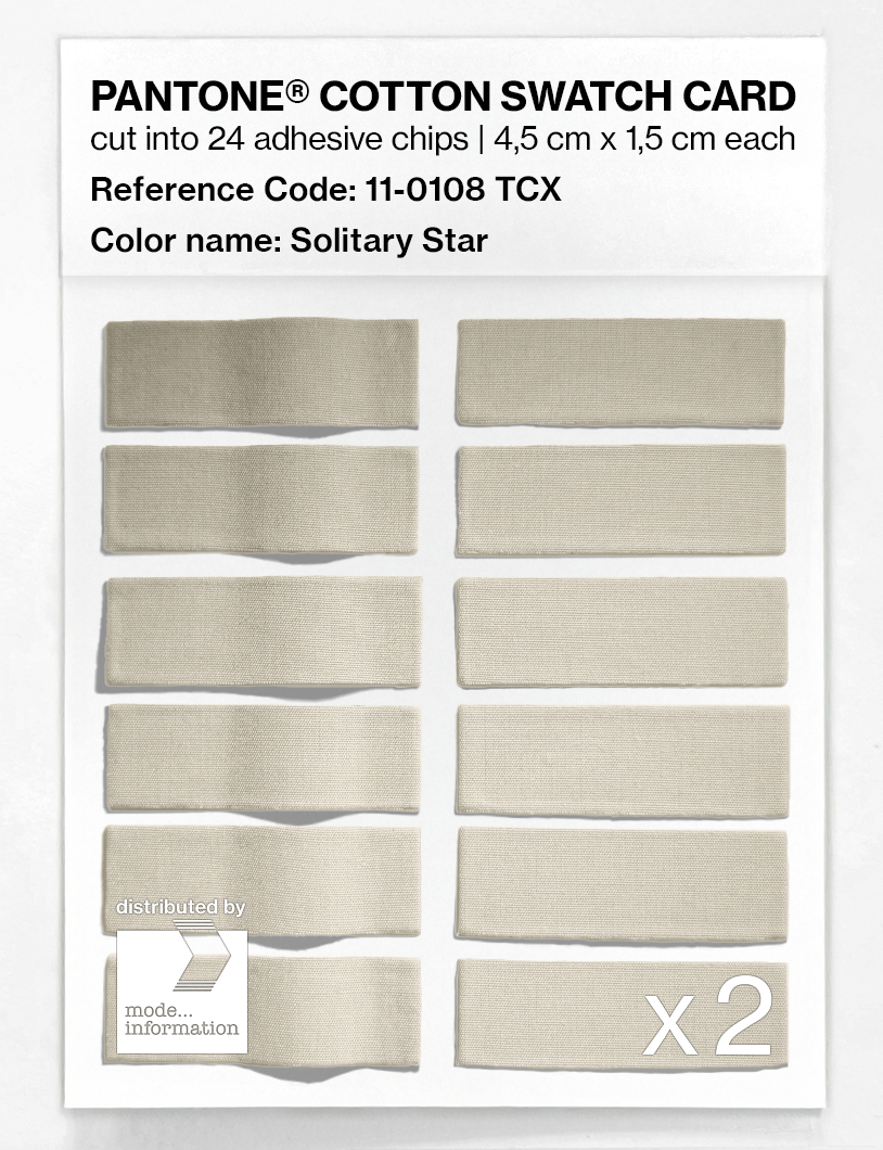 Product image 6 of the product “PANTONE® COTTON SWATCH CARD 11-0108 TCX Solitary Star ”