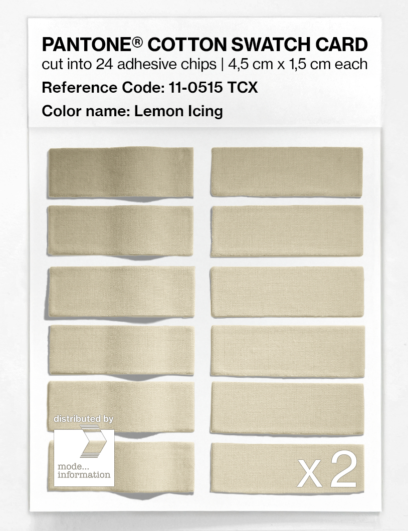 Product image 6 of the product “PANTONE® COTTON SWATCH CARD 11-0515 TCX Lemon Icing ”