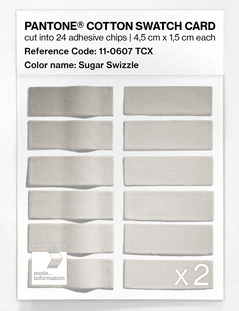 Product image 6 of the product “PANTONE® COTTON SWATCH CARD 11-0607 TCX Sugar Swizzle ”