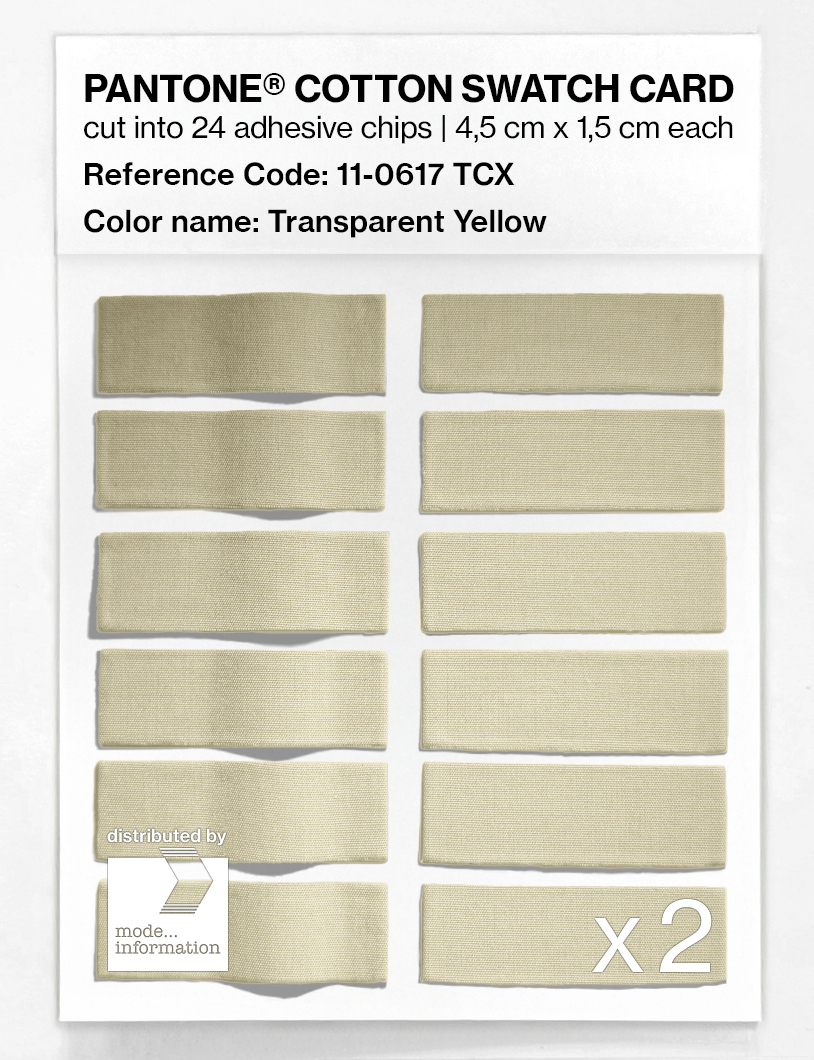 Product image 6 of the product “PANTONE® COTTON SWATCH CARD 11-0617 TCX Transparent Yellow ”