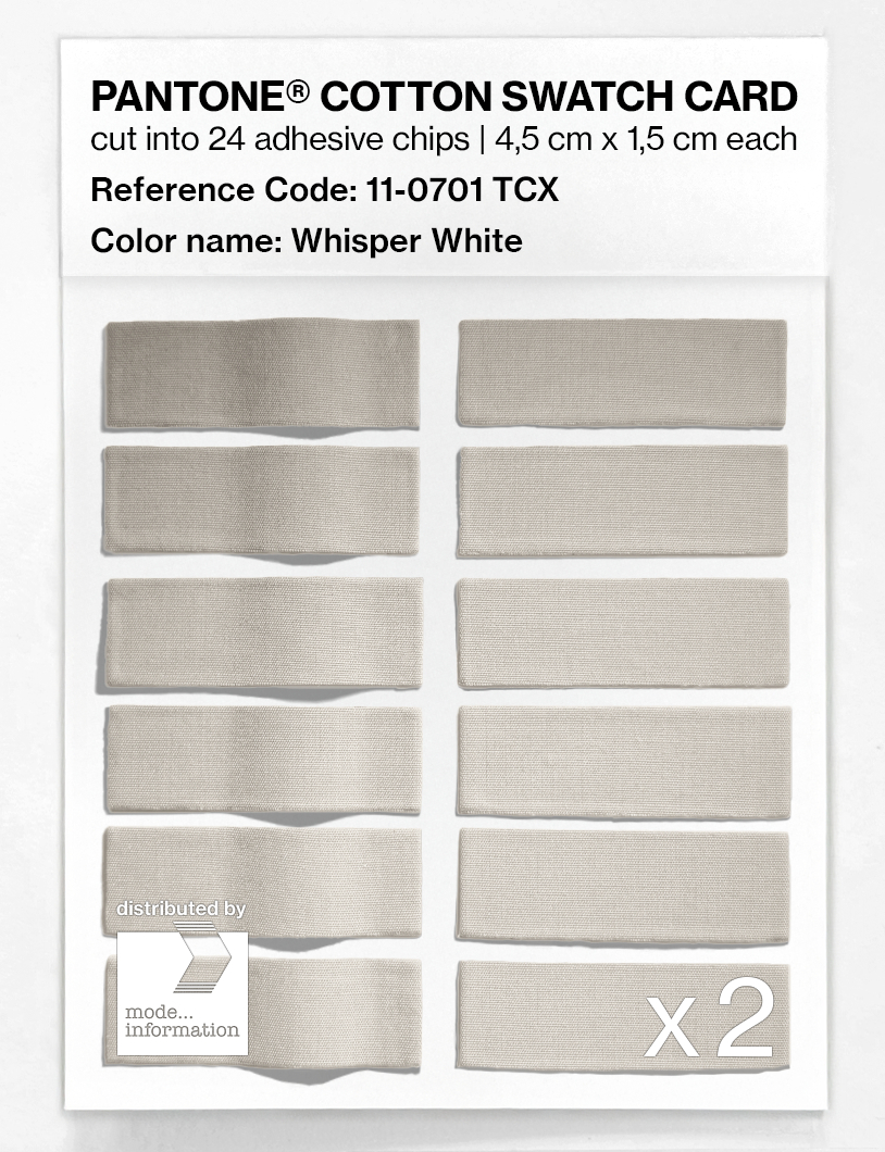 Product image 6 of the product “PANTONE® COTTON SWATCH CARD 11-0701 TCX Whisper White ”