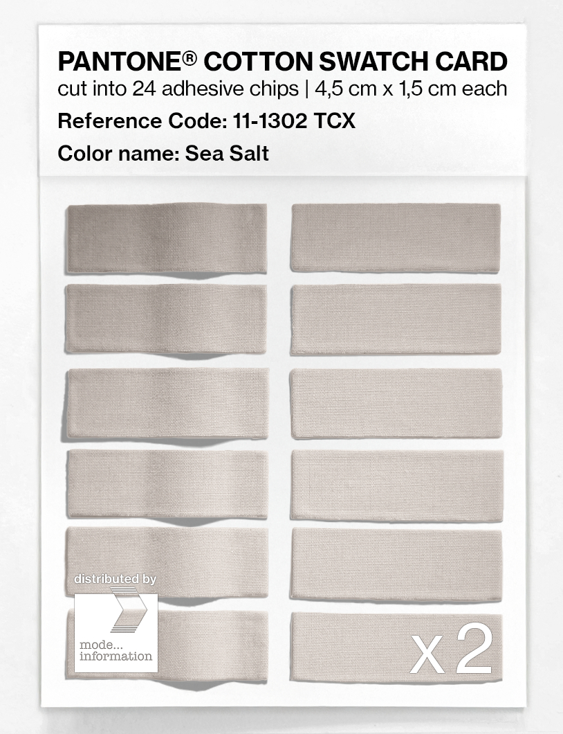 Product image 6 of the product “PANTONE® COTTON SWATCH CARD 11-1302 TCX Sea Salt ”