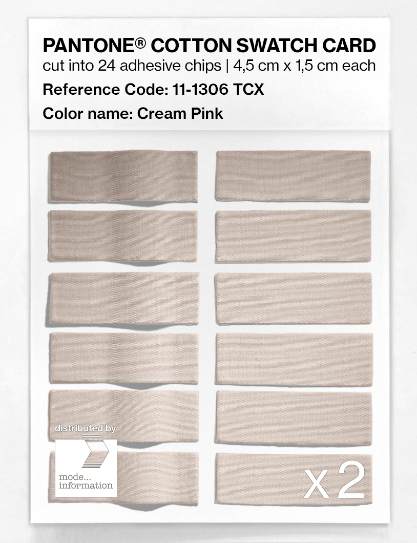 Product image 6 of the product “PANTONE® COTTON SWATCH CARD 11-1306 TCX Cream Pink ”