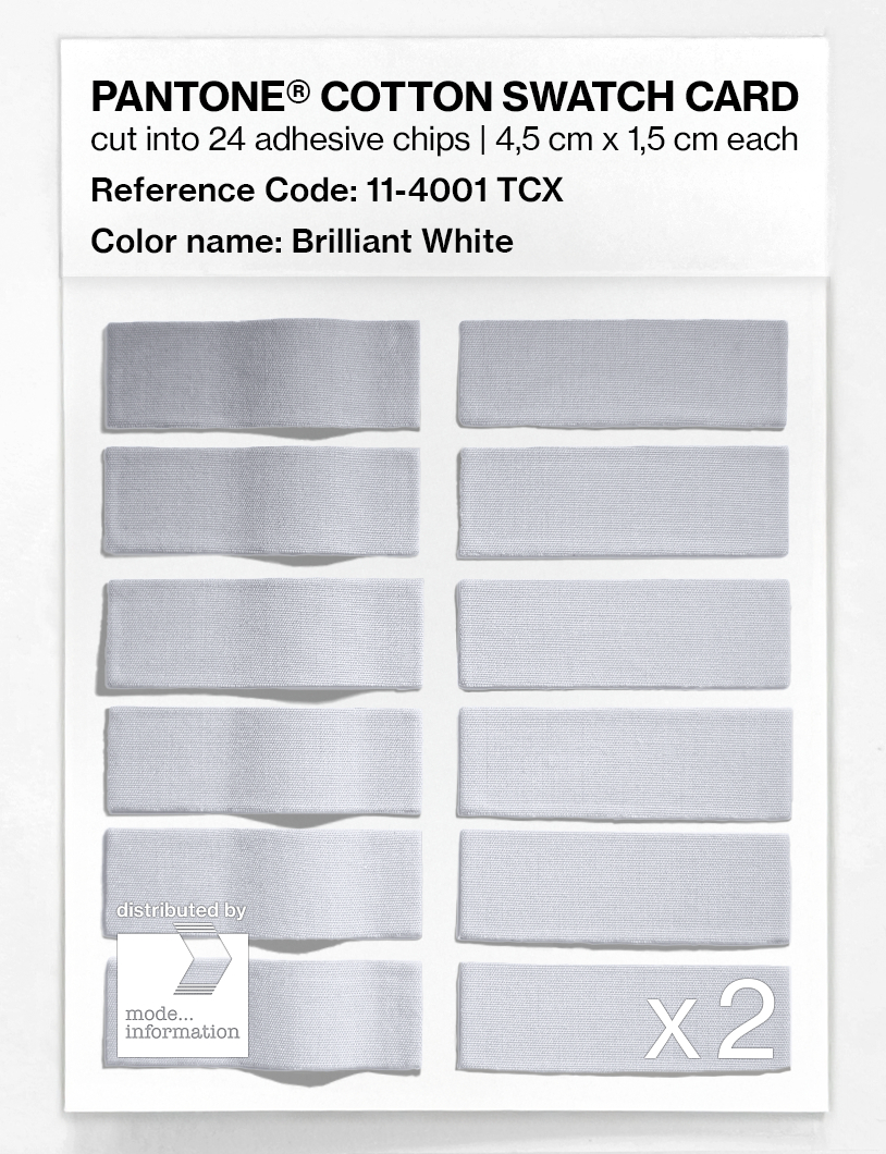 Product image 6 of the product “PANTONE® COTTON SWATCH CARD 11-4001 TCX Brilliant White ”
