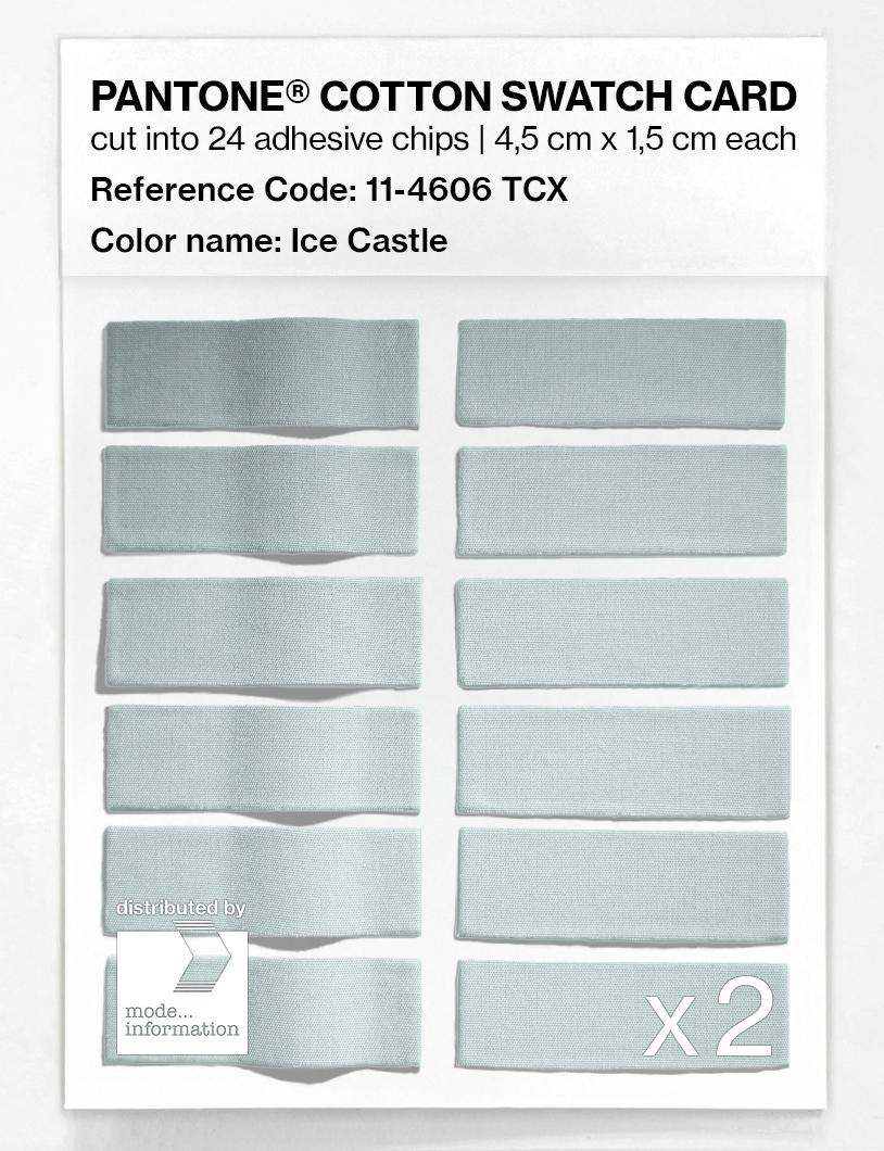 Product image 6 of the product “PANTONE® COTTON SWATCH CARD 11-4606 TCX Ice Castle ”