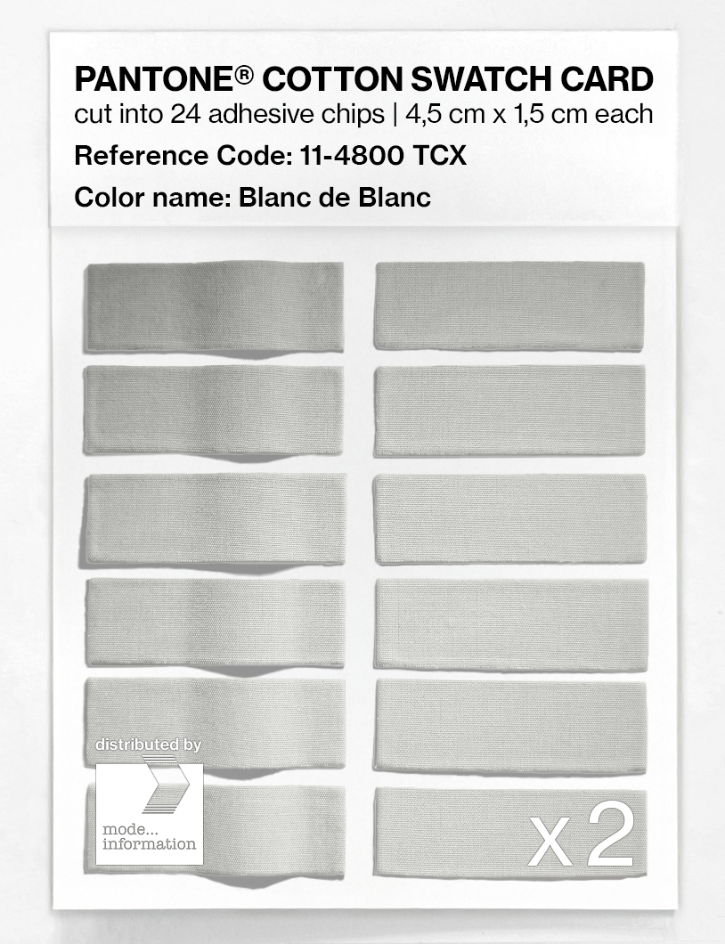 Artikelbild 6 des Artikels “PANTONE® COTTON SWATCH CARD 11-4800 TCX Blanc de Blanc “