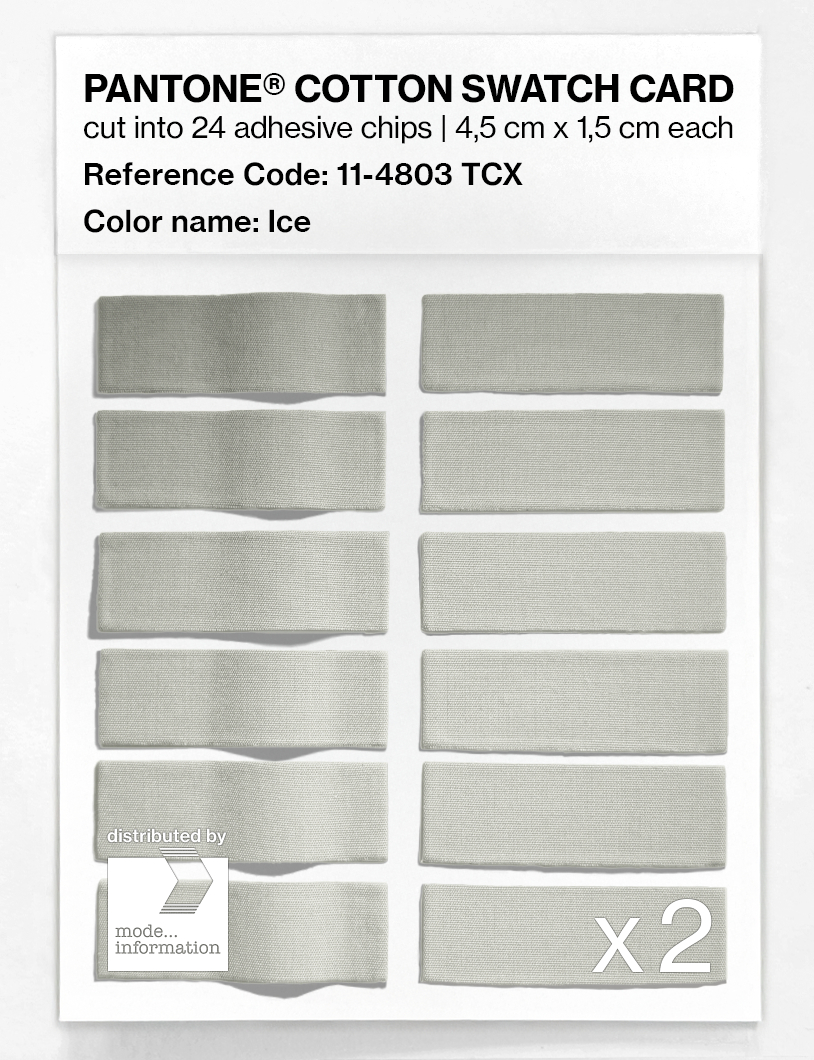 Product image 6 of the product “PANTONE® COTTON SWATCH CARD 11-4803 TCX Ice ”