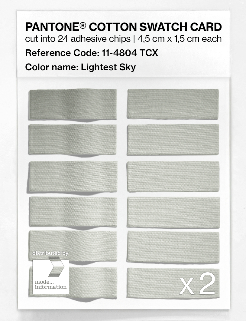 Artikelbild 6 des Artikels “PANTONE® COTTON SWATCH CARD 11-4804 TCX Lightest Sky “
