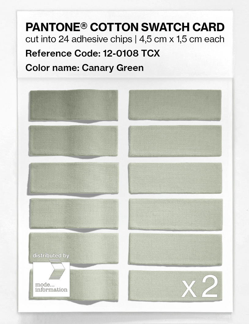 Artikelbild 6 des Artikels “PANTONE® COTTON SWATCH CARD 12-0108 TCX Canary Green “