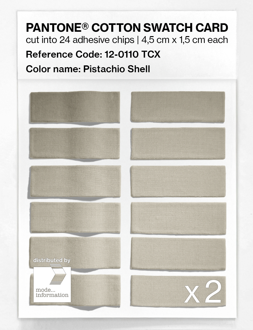 Product image 6 of the product “PANTONE® COTTON SWATCH CARD 12-0110 TCX Pistachio Shell ”