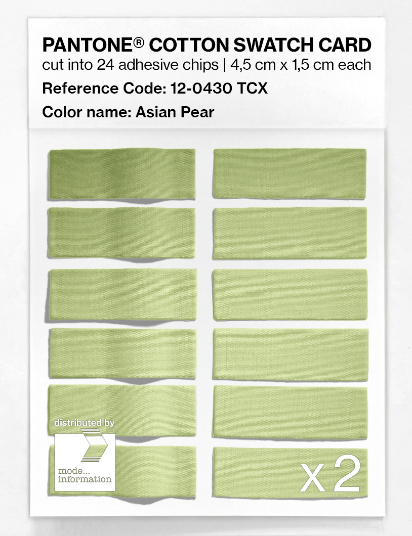 Product image 6 of the product “PANTONE® COTTON SWATCH CARD 12-0430 TCX Asian Pear ”