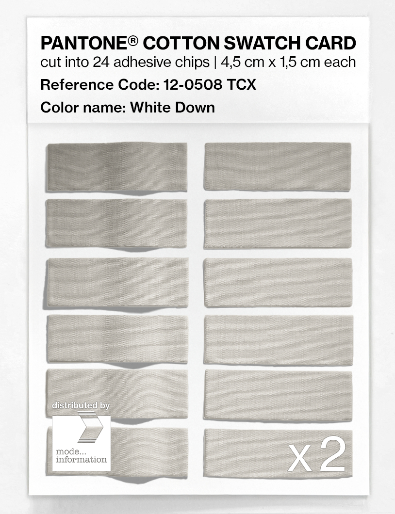 Product image 6 of the product “PANTONE® COTTON SWATCH CARD 12-0508 TCX White Down ”