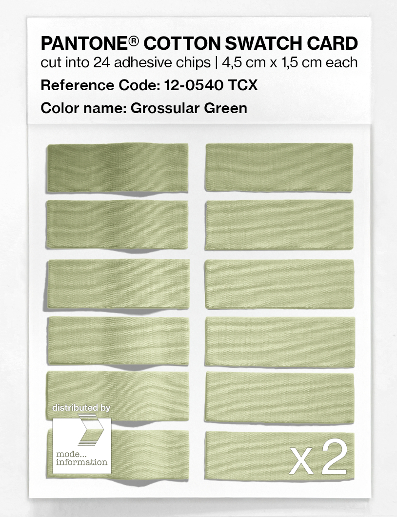 Product image 6 of the product “PANTONE® COTTON SWATCH CARD 12-0540 TCX Grossular Green ”