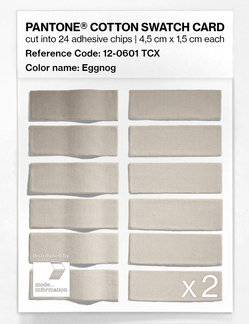 Product image 6 of the product “PANTONE® COTTON SWATCH CARD 12-0601 TCX Eggnog ”