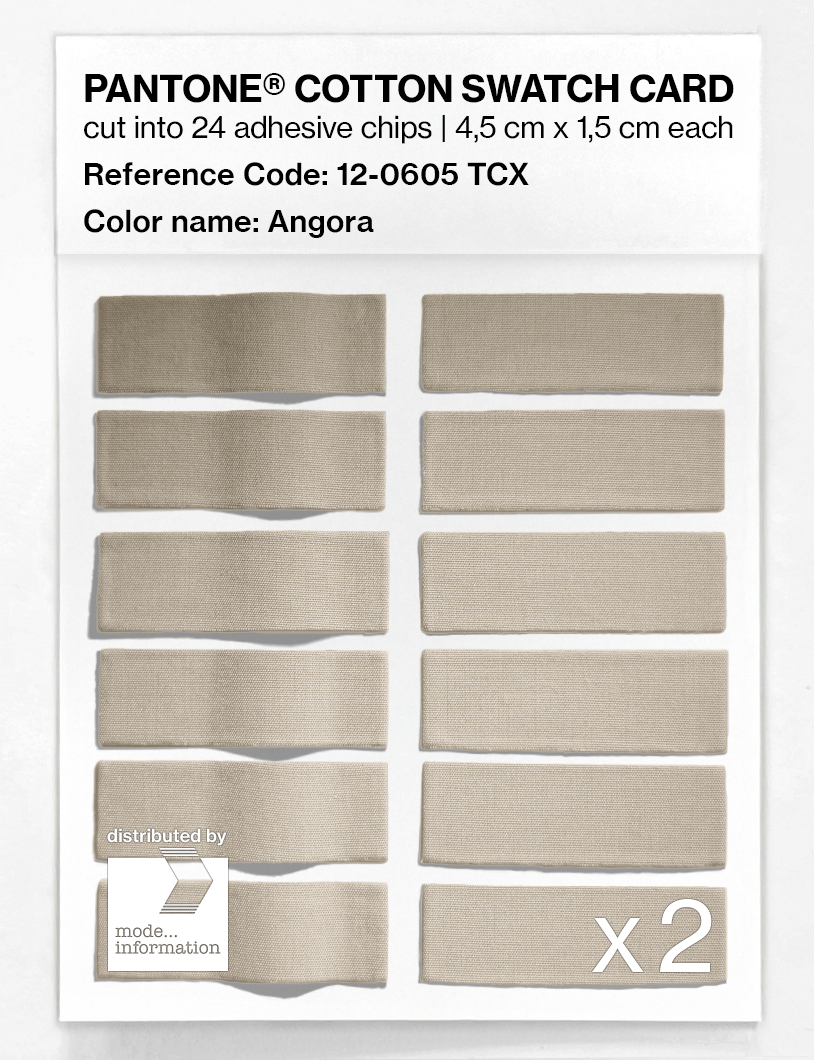 Product image 6 of the product “PANTONE® COTTON SWATCH CARD 12-0605 TCX Angora ”