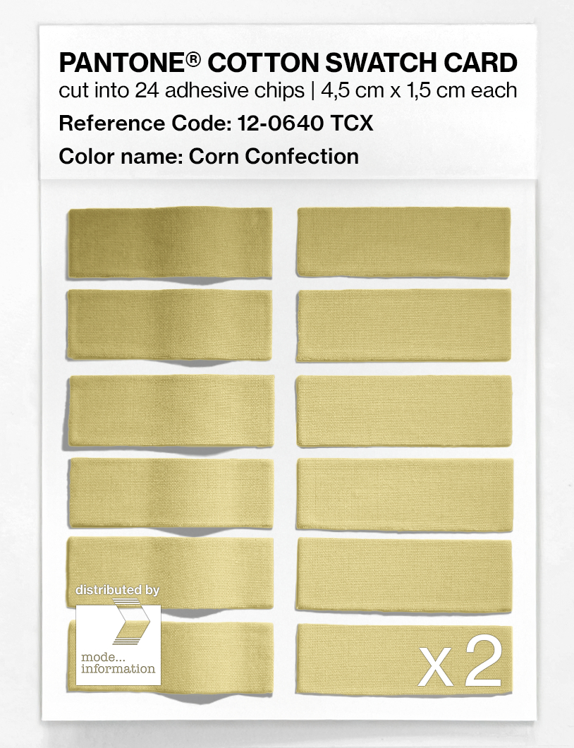 Product image 6 of the product “PANTONE® COTTON SWATCH CARD 12-0640 TCX Corn Confection ”