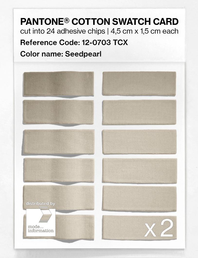 Product image 6 of the product “PANTONE® COTTON SWATCH CARD 12-0703 TCX Seedpearl ”