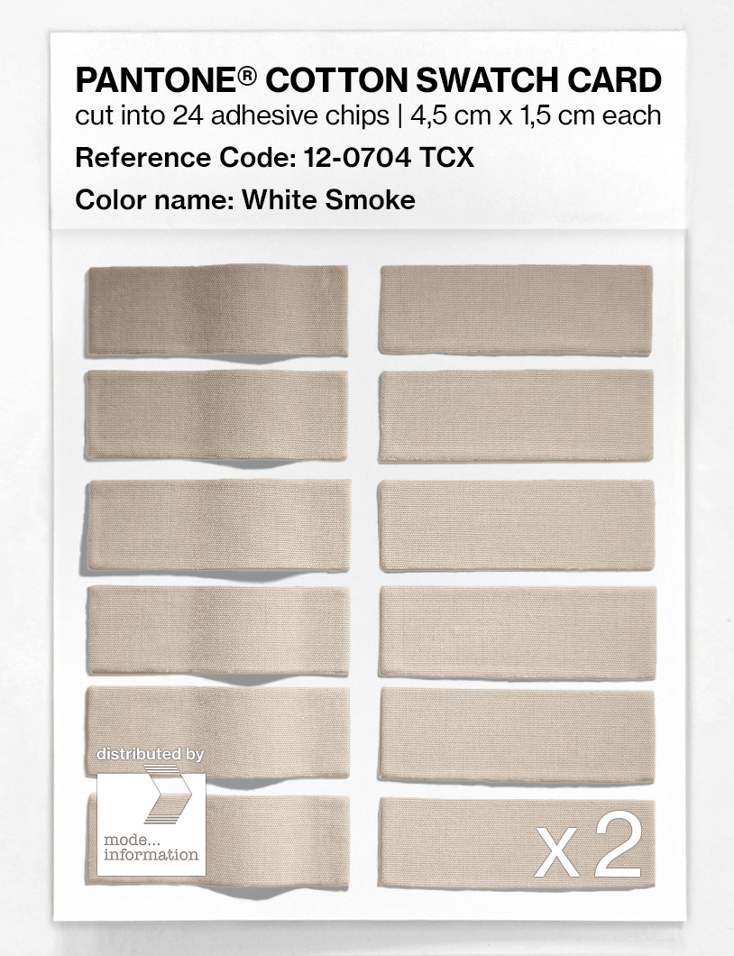 Artikelbild 6 des Artikels “PANTONE® COTTON SWATCH CARD 12-0704 TCX White Smoke “