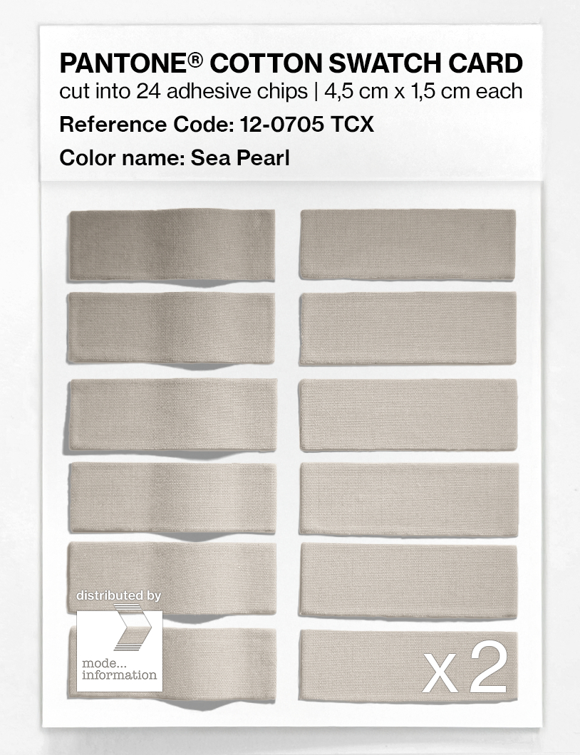 Product image 6 of the product “PANTONE® COTTON SWATCH CARD 12-0705 TCX Sea Pearl ”