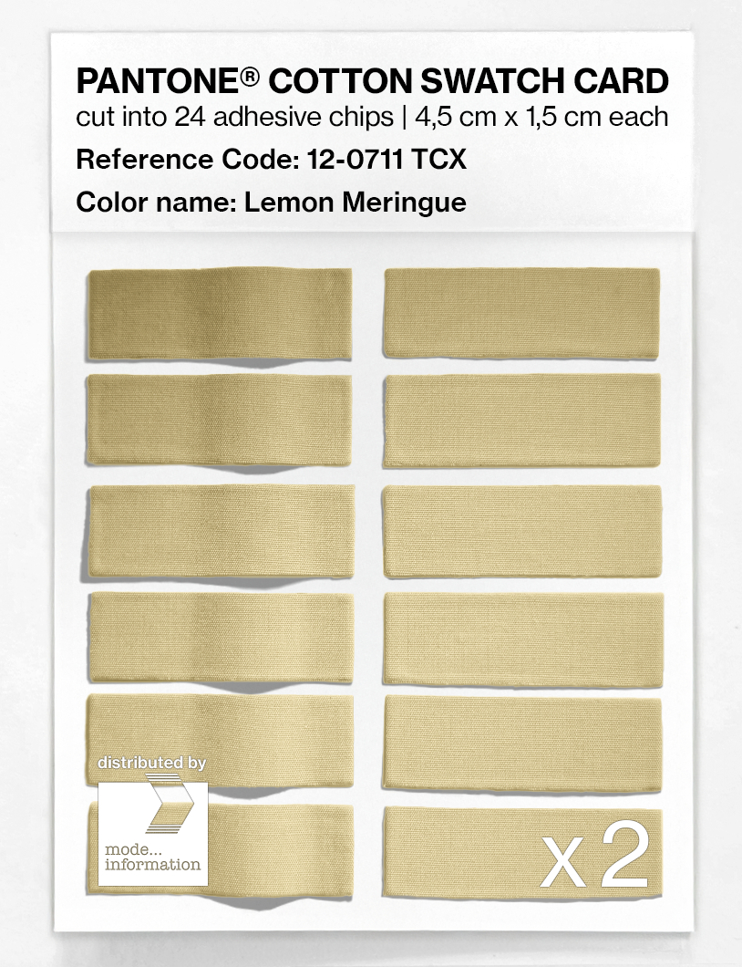 Product image 6 of the product “PANTONE® COTTON SWATCH CARD 12-0711 TCX Lemon Meringue ”