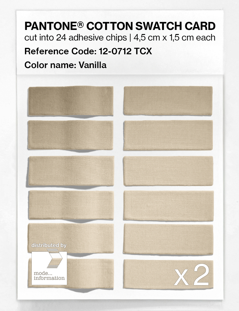 Product image 6 of the product “PANTONE® COTTON SWATCH CARD 12-0712 TCX Vanilla ”