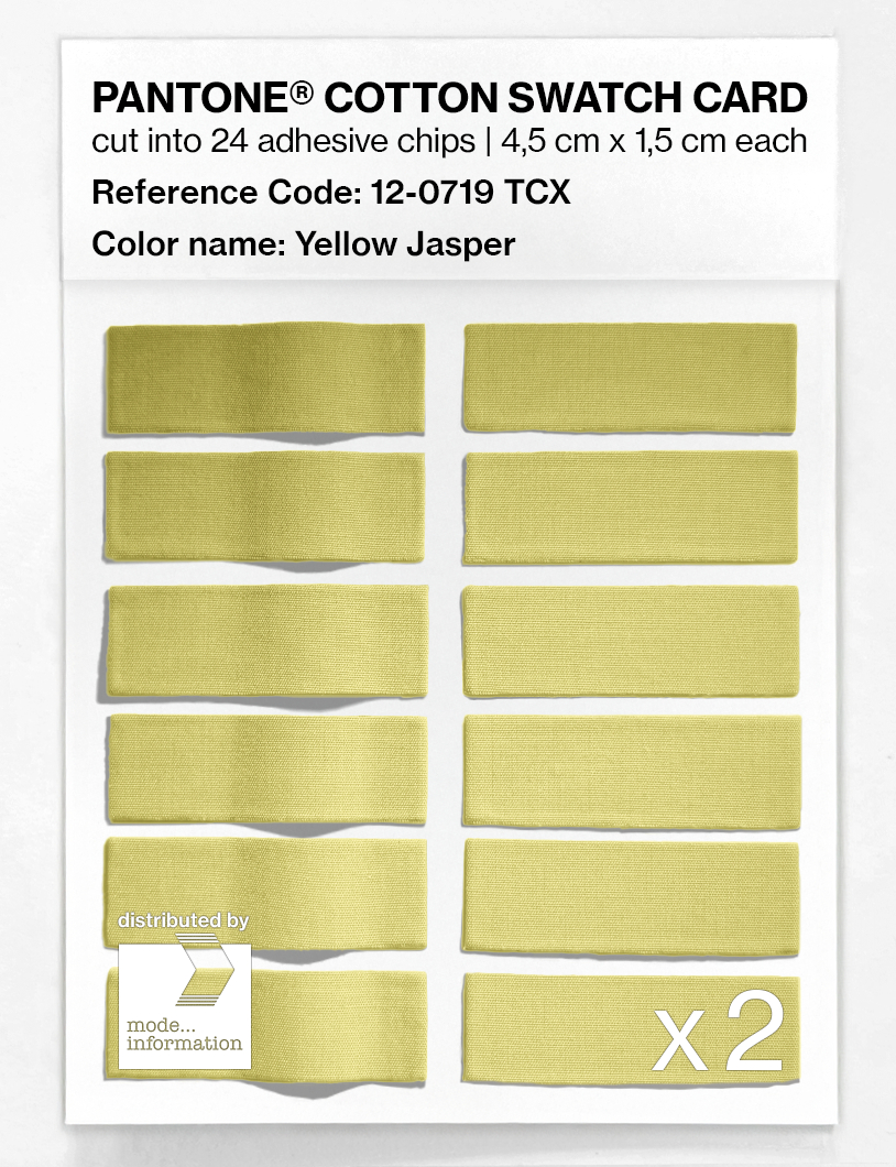 Product image 6 of the product “PANTONE® COTTON SWATCH CARD 12-0719 TCX Yellow Jasper ”