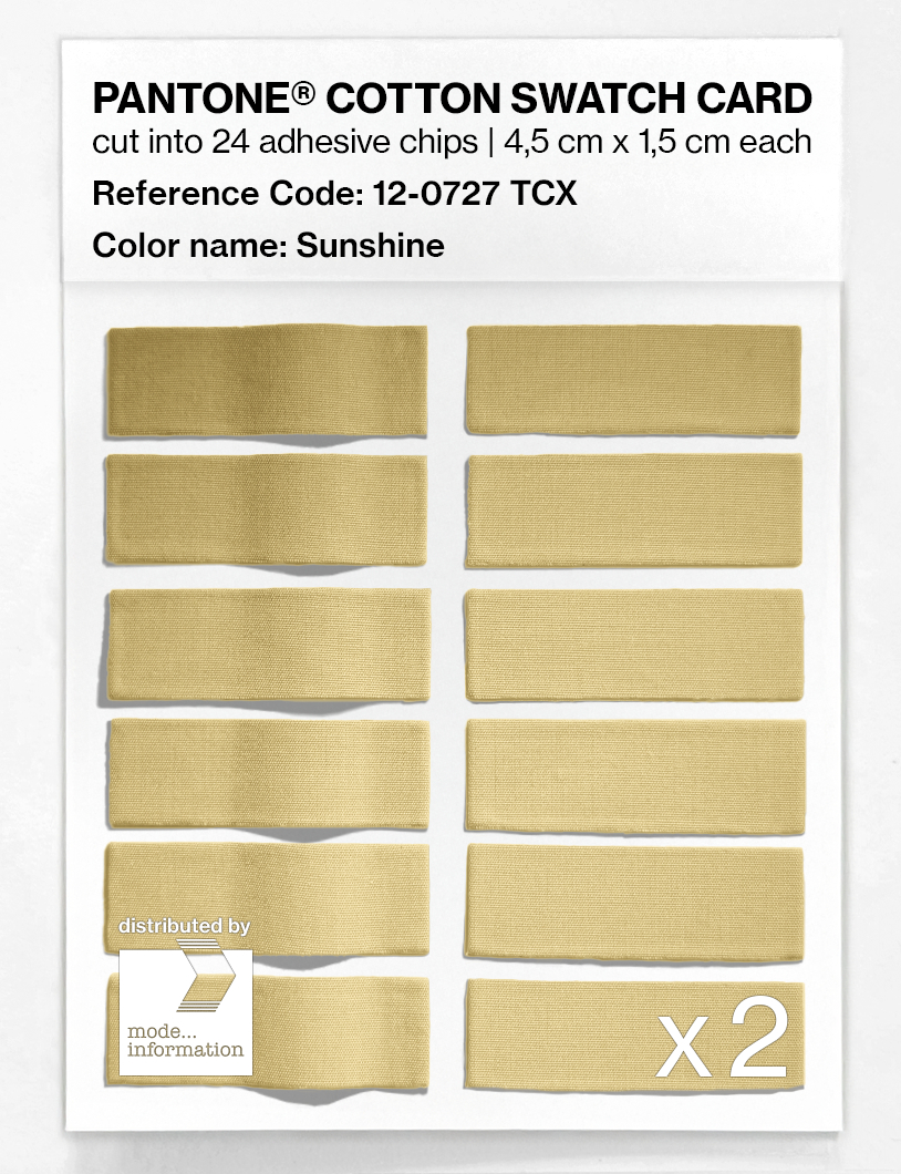 Product image 6 of the product “PANTONE® COTTON SWATCH CARD 12-0727 TCX Sunshine ”