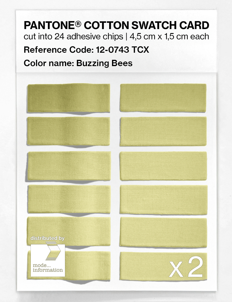 Product image 6 of the product “PANTONE® COTTON SWATCH CARD 12-0743 TCX Buzzing Bees ”