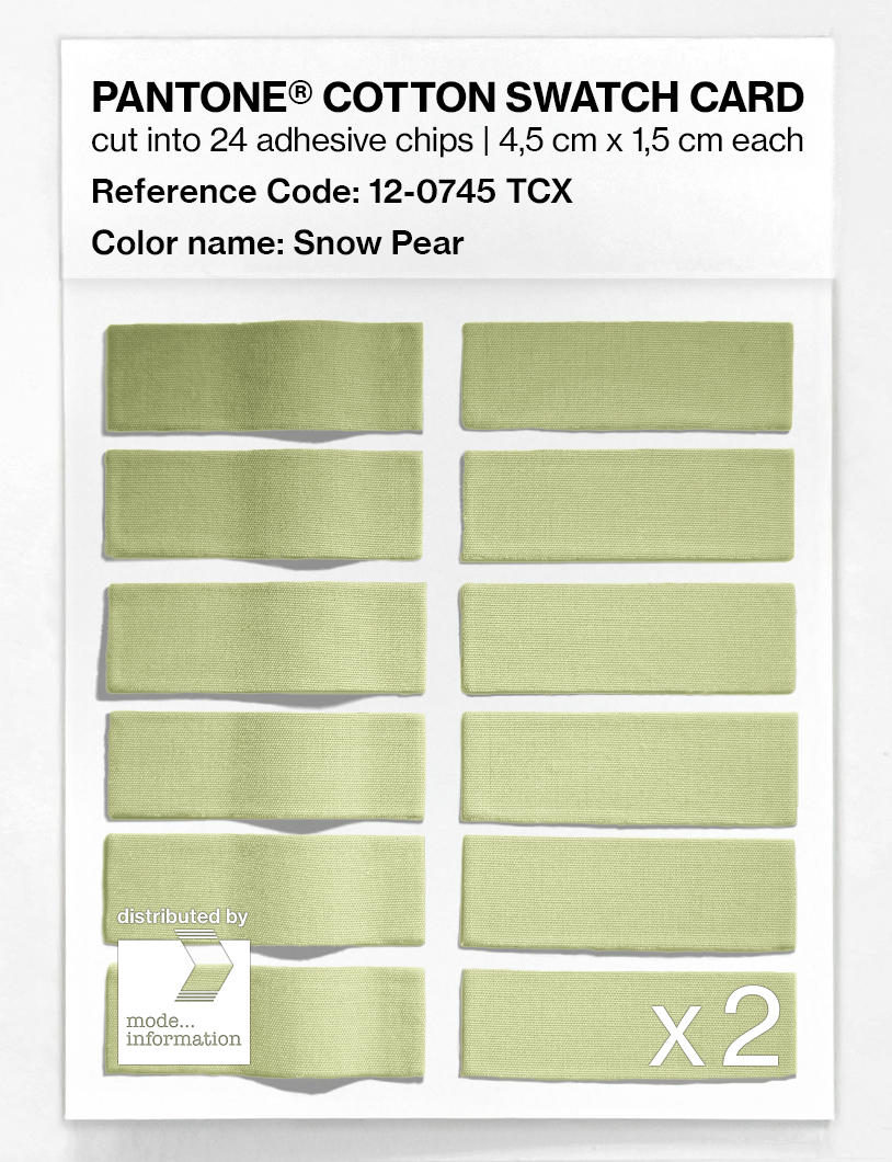 Product image 6 of the product “PANTONE® COTTON SWATCH CARD 12-0745 TCX Snow Pear ”
