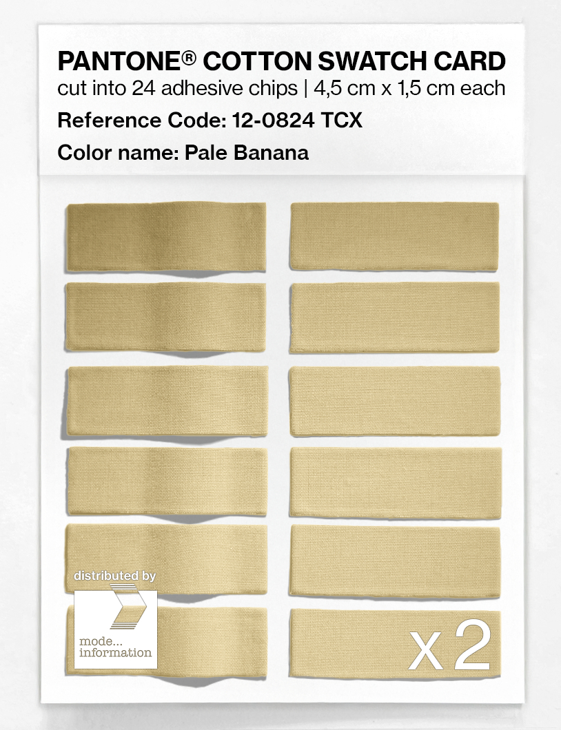 Product image 6 of the product “PANTONE® COTTON SWATCH CARD 12-0824 TCX Pale Banana ”