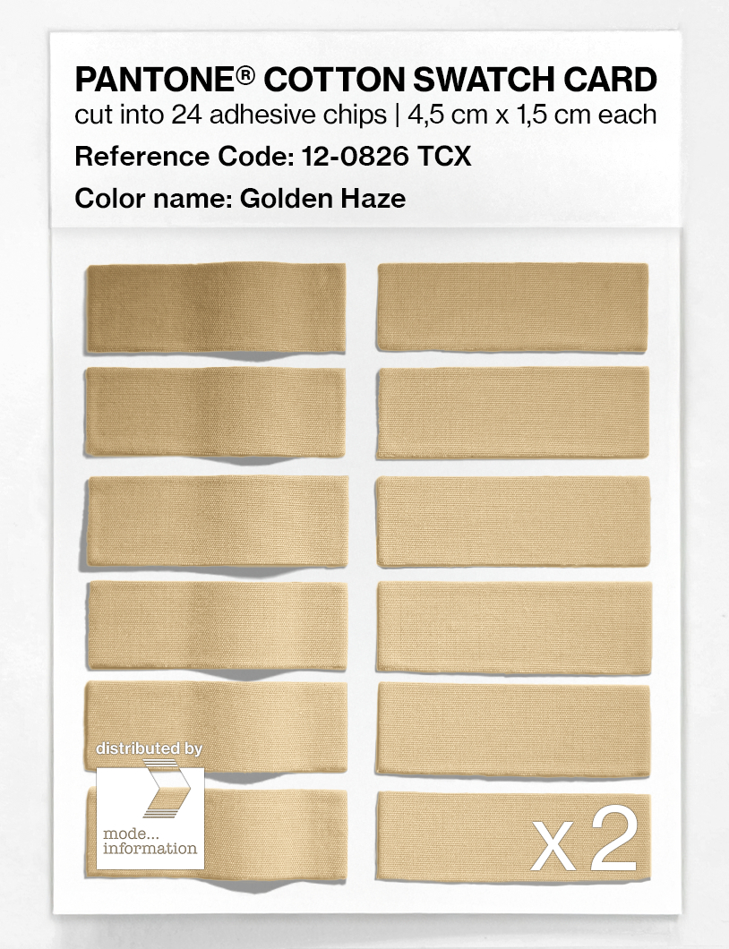 Artikelbild 6 des Artikels “PANTONE® COTTON SWATCH CARD 12-0826 TCX Golden Haze “