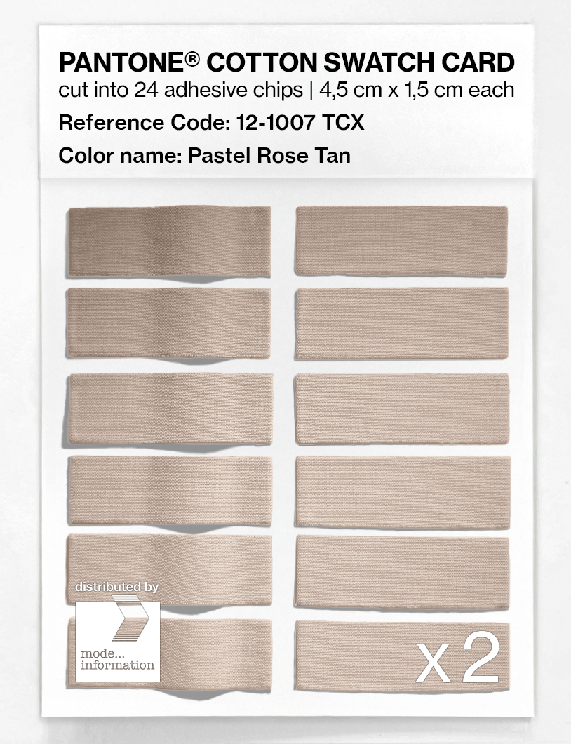 Product image 6 of the product “PANTONE® COTTON SWATCH CARD 12-1007 TCX Pastel Rose Tan ”