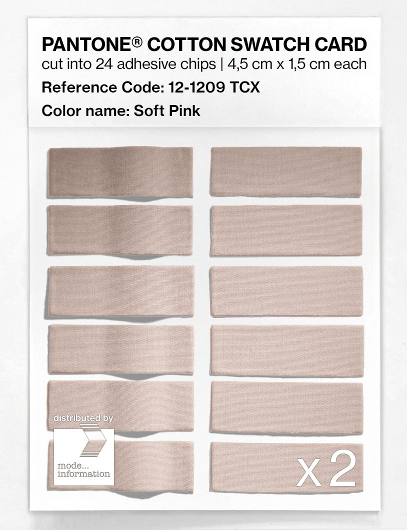 Product image 6 of the product “PANTONE® COTTON SWATCH CARD 12-1209 TCX Soft Pink ”
