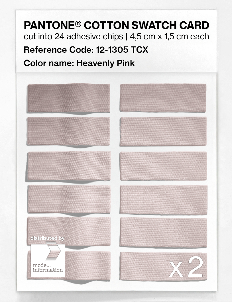 Product image 6 of the product “PANTONE® COTTON SWATCH CARD 12-1305 TCX Heavenly Pink ”