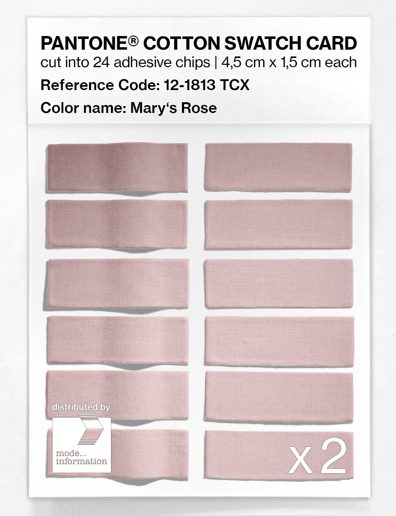 Product image 6 of the product “PANTONE® COTTON SWATCH CARD 12-1813 TCX Mary's Rose ”