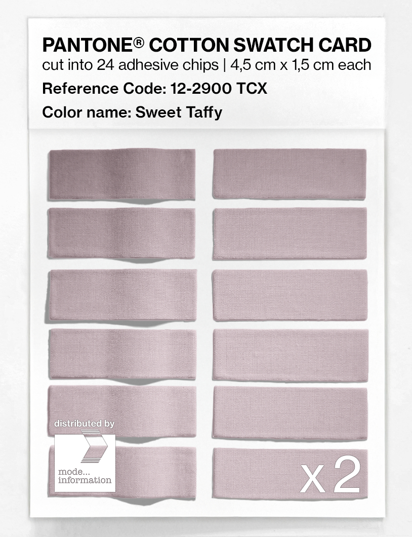 Product image 6 of the product “PANTONE® COTTON SWATCH CARD 12-2900 TCX Sweet Taffy ”