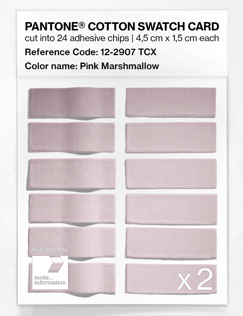 Product image 6 of the product “PANTONE® COTTON SWATCH CARD 12-2907 TCX Pink Marshmallow ”