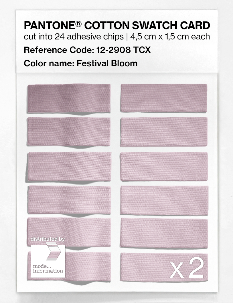 Product image 6 of the product “PANTONE® COTTON SWATCH CARD 12-2908 TCX Festival Bloom ”
