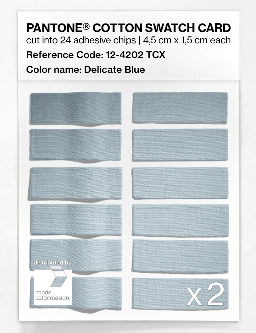 Product image 6 of the product “PANTONE® COTTON SWATCH CARD 12-4202 TCX Delicate Blue ”